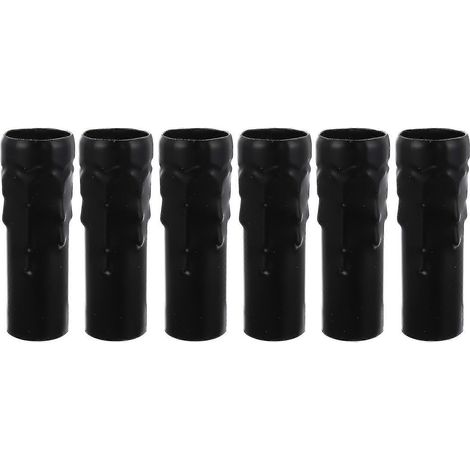 [LCS] Lot de 6 douilles E14 pour lustre, cache-bougie noir (1/2)