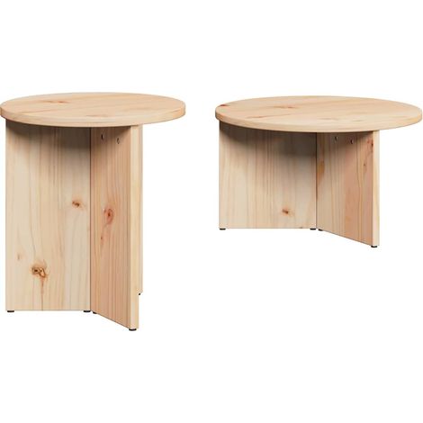 Maison Exclusive - Couchtisch 2 pcs Natur Massivholz Kiefer