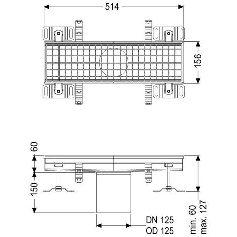 KESSEL 6115050 Gouttière à boîte Ferrofix