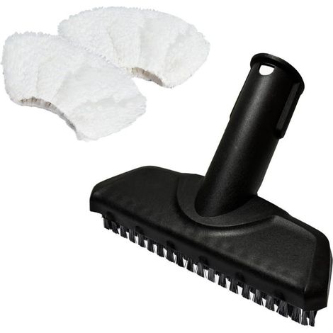 Brosse à main + 2 bonnettes de nettoyage à vapeur compatibles nettoyeurs Kärcher SC1 SC2 SC3 SC4 SC5 Easyfix 2.884-280.0 (1/5)