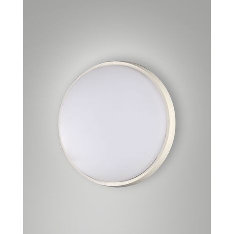 Olly Plafoniera LED Moderna Rotonda IP54 23W 2700lm 3000K Bianco Struttura in Metallo e Policarbonato Ø240mm Codice Articolo 3315-61-102