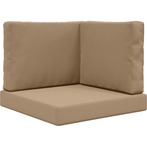 Maison Exclusive - Sofakissen für draußen 3 pcs Taupe Polyester