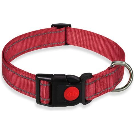Reflective Padded Nylon Neoprene Dog Collar - Reinforced Comfort, Size L (1/5)