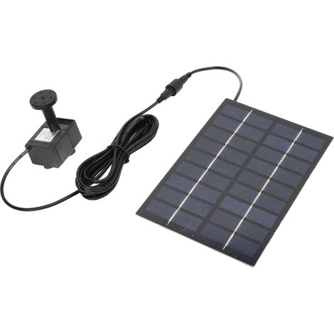 Kit de pompe à eau solaire 9V 1.8W, montage facile, Anti-colmatage, étang en maille avec buses pour décoration de piscine de jardin (1/5)