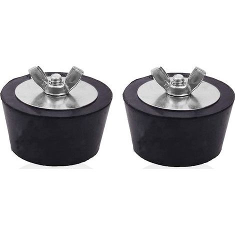 Bouchon Hivernage Piscine,51 mm Bouchon Caoutchouc avec éCrou Papillon in Acier Inoxydable pour Tuyauterie de Piscine Hiver Entretien des Raccords（2 Pièces） (1/5)