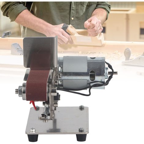 Ponceuse à bande miniature, machine à polir pour le bricolage, ponceuse à bois, meuleuse d'angle, affûteur de couteaux, outil de bureau domestique conforme à la norme européenne 895 (1/5)
