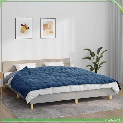 350795 Couverture lestée Bleu 155x220 cm 11 kg Tissu (1/5)