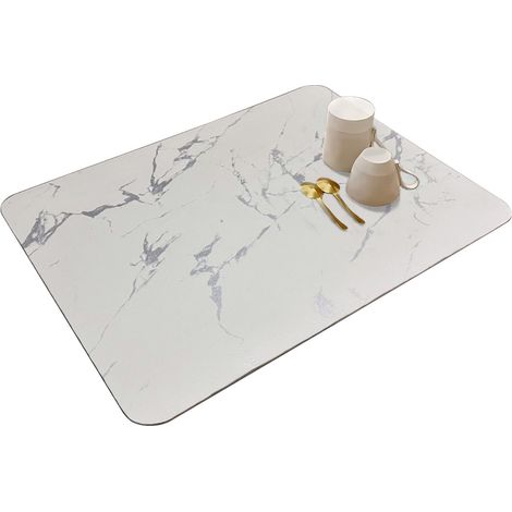 Tapis Egouttoir Vaisselle - 30 x 40 cm - En Terre de Diatomée et Caoutchouc Naturel - Antidérapant - Pour Évier Cuisine Bar Machine à Café - 1 Pièce (1/5)