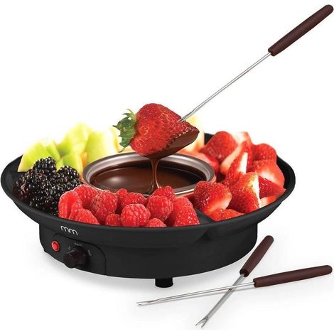 Set fondue eléctrico mikamax acero inoxidable 1 5 litros 800 vatios