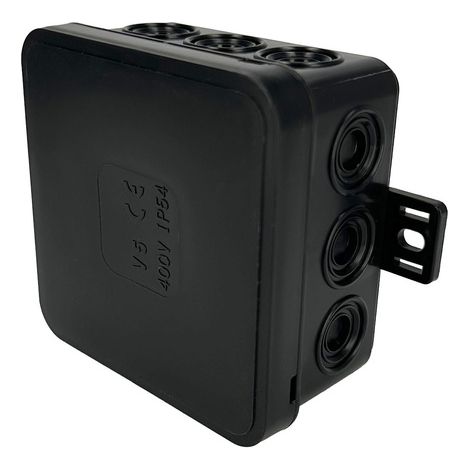 Boîte de dérivation en saillie 75x75x41mm IP54 12 passe-câbles à membrane intégrés noir V5 EDO777912 EDO Technic (1/5)
