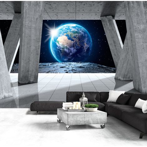 Fotomurale adesivo - View From the Moon - 343x245 (1/4)