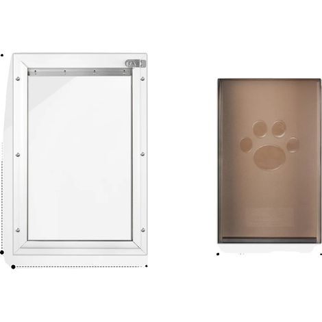 Porte pour animaux, cadre en aluminium, design résistant aux intempéries, XL (1/2)