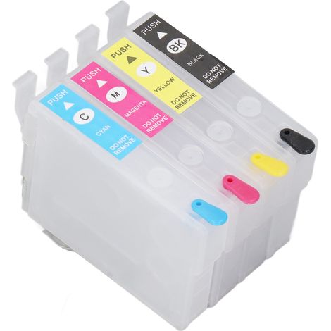 Cartouches d'encre compatibles de remplacement, 4 couleurs, avec puce permanente, pour imprimante jet d'encre ICBK62, ICC62, ICM62 et ICY62