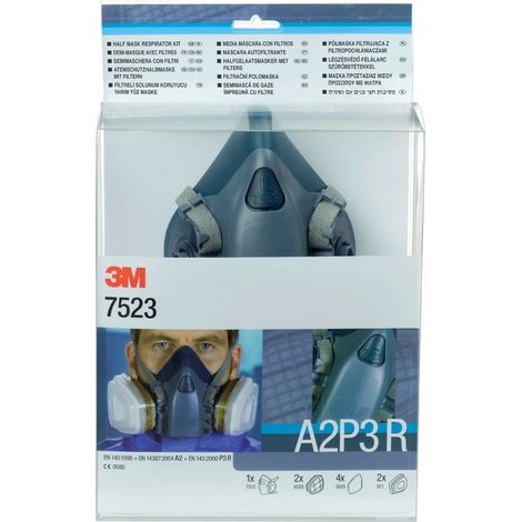3M Masken-Set 7523M mit Maske 7502 und Filter A2P3R (1/2)