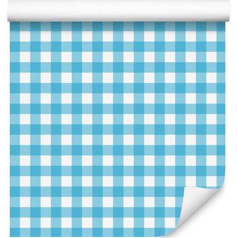 Papier peint à motifs céladon, blanc et turquoise 50 x 1000 cm (1/5)