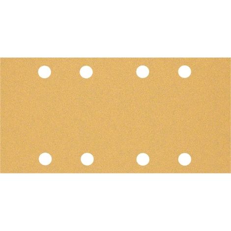 Bosch 50x Feuilles abrasives EXPERT C470 a 8 trous (pour Peinture sur bois, Bois dur, O 93x186 mm, Grain 80, Professional Accessoire Ponceuse excentrique) (1/5)