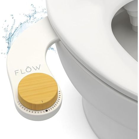 Toilet with Built-In Shower Double Nozzle Toilet Bidet with Female Mode Adjustable Pressure Complete Kit without Electricity Easy Installation (1/5)