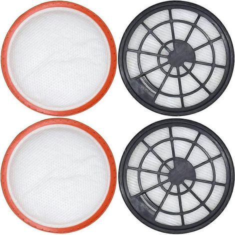 Kit de 4 filtres pour Dirt Devil DD2650-1, DD2651-0, DD2651-1, DD2720 2620001, 2620002, 2 x filtre moteur (1/5)
