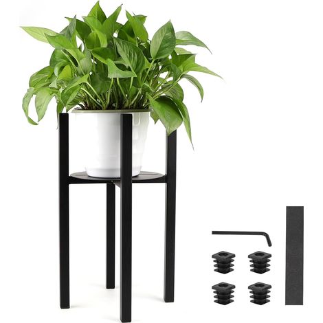 Support pour plantes réglable, support pour fleurs, hauteur 41cm Support pour pots de fleurs en métal, tabouret pour fleurs, Tabouret pour plantes avec plateau de 24 à 36 cm de diamètre (1/5)