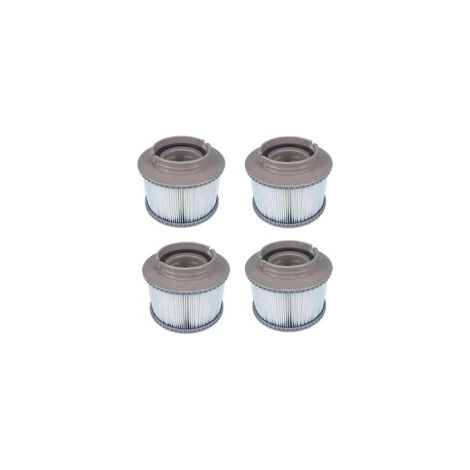 4er-Pack MSPA-Spa-Filterkartuschen – Abmessungen: 8,6 cm x 11,5 cm – Optimale Filterung für alle Modelle – Material: ABS