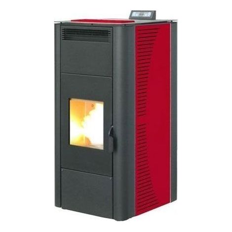 Termostufa a Pellet Ventilata King 24 Idro 22kW 510m3 Bordeaux - 17376