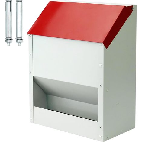 Mangeoire Automatique Pour Poules, Mangeoire Poule Anti Nuisible - Capacité de 11,5 Kg, Distributeur de Graines mural Pour Poules,Pour Poules, Dindes, Oies, Canards et Cailles (1/5)