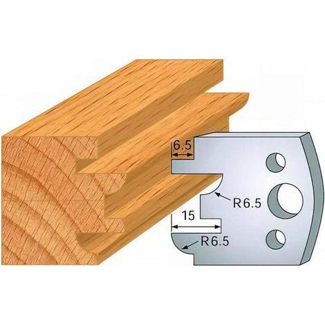 Jeu de 2 Fers Profilés Acier HT 40 x 4 mm - N°096 Profil / Contre-profil - Outil de menuiserie - Diamwood