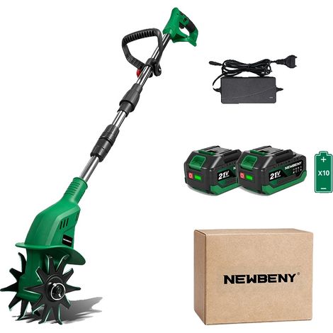 Motoculteur, Fonctionnement sans fil, Performance efficace, Ensemble de 2 piles (1/2)
