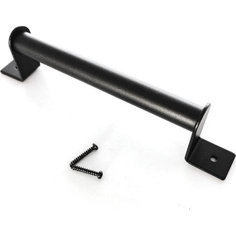 Poignée de Porte Grange Quincaillerie Noire Robuste pour Porte de Grange en Acier au Carbone avec poignée de Porte Robuste pour Porte de Grange coulissante 23cm A-Crezuo (1/4)