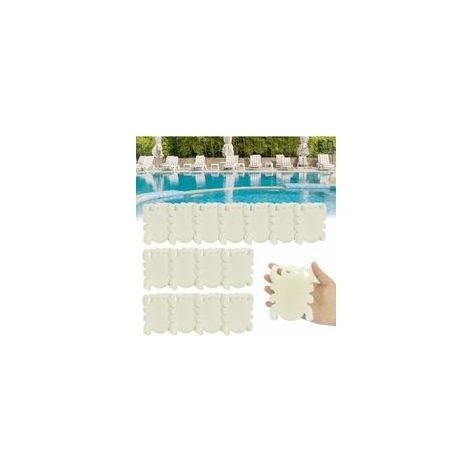 Paquet de 16 éponges de spa éponges absorbantes d'huile réutilisables éponges d'écume durables accessoires de spa blancs outils de nettoyage éponges absorbant la graisse pour les nettoyeurs de piscine (1/5)