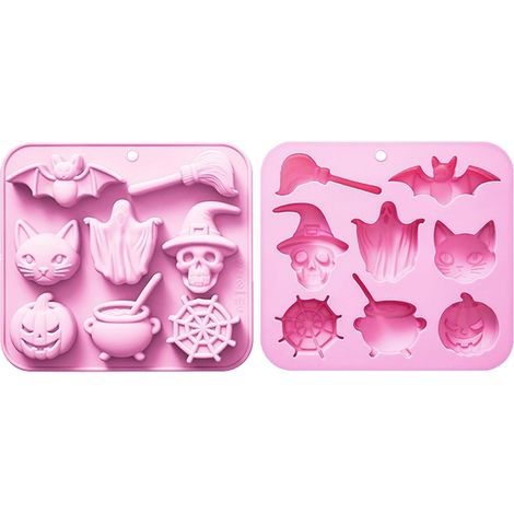 Moules Silicone Fantôme – 2 Pièces, Chocolat, Bonbons, Gelée, Décoration DIY (1/5)