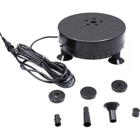 Bomba solar de 6 V y 3,5 W para fuentes de estanques y jardines con batería y LED integrados. (1/5)