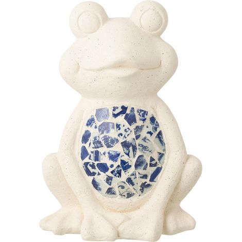 Statuette Grenouille d'Extérieur "Mosaïque" 39cm Beige (1/4)
