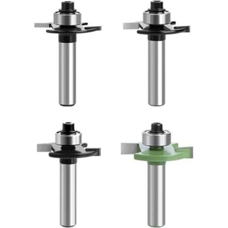 Fraises à défoncer, fraise à rainurer à disque, fraise à défoncer, tige de 8 mm, 4 pièces, 2 mm, 3 mm, 4 mm, 5 mm avec roulements à billes, outils pour le travail du bois, fraises à r
