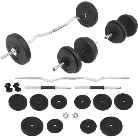 Langhantel- und Kurzhantel-Set 30 kg