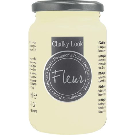 FLEUR DESIGNER'S PAINT  Pittura ad Acqua, Effetto Gesso Naturale, Extra Opaca, Fleur Chalky F05, Colore Eggshell, Made in Italy, Formato da 330 ml (1/4)