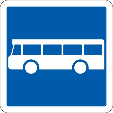 Panneau Indication C6 – Arrêt d’autobus – Carré Classe 1 500 mm – Gamme BRETAGNE (1/5)