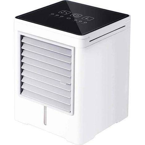 Refroidisseur d'air portable USB, ventilateur climatiseur 3 vitesses avec lumière LED pour maison bureau chambre -KZQ (1/5)