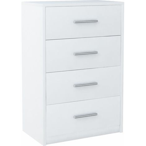 Cassettiera BODO 60cm 4S BIANCO 4 cassetti ripiano