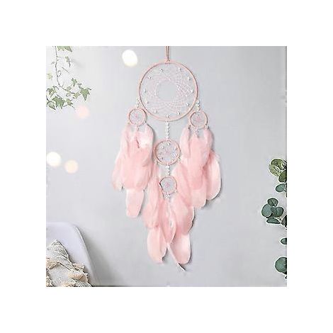 Attrape-rêves avec guirlande lumineuse artisanale, décoration murale, décoration de chambre, décoration bohème, cadeau de bénédiction artisanal. (1/5)