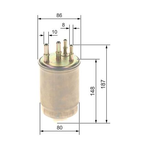 Filtre conduite de carburant - F026402244 - BOSCH (1/5)
