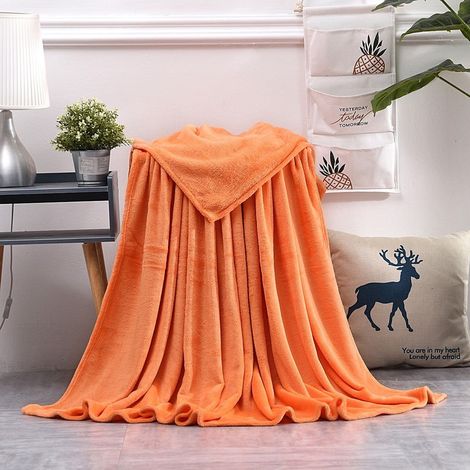 Couverture En Polaire - 220 x 240 cm - Pour Canapé Lit Chambre Camping Voyage - Microfibre Respirante - Douce Chaude Légère - 1 Pièce (1/4)