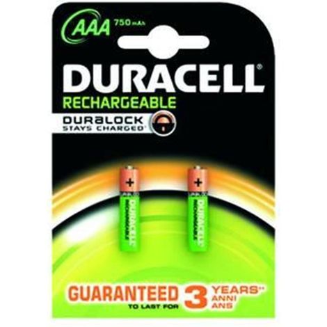 Duracell Batteria 2 Batterie Ministilo Aaa Ricaricabili 1,2 V 750 Mah Fer 99523 (1/2)