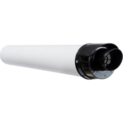 [JAMAIS UTILISE] Kit Rallonge Ventouse Horizontale THERMOR 1m Terminal 80/125 Blanc - 100034106110 (1/4)