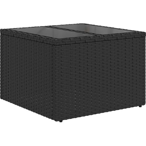 Maison Exclusive - Set di divani con cuscino 6 pcs Nero e Crema polyrattan