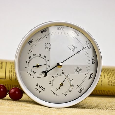 Baromètre atmosphérique, thermomètre, hygromètre, prévisions météo, baromètre ménager, mode, créativité, simple et multifonctionnel 3 en 1 pièce (1/3)
