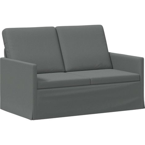 2 Seater Sofa Dark Grey 130 x 81 x 82 cm Fabric vidaXL (1/5)