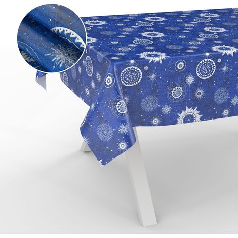 Nappe en Toile cirée Lavable, pour Table de Jardin, extérieur et intérieur, Bord coupé, Astrologie, 100 x 140 cm (1/5)