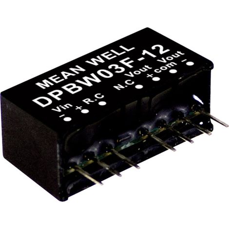 Mean Well DPBW03G-12 DC/DC-Wandlermodul 125 mA 3 W Anzahl Ausgänge: 2 x Inhalt 1 St.