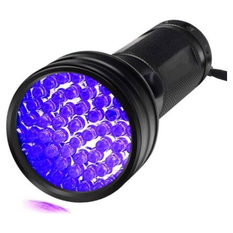 51 LED 395nm Violette Taschenlampe UV-Schwarzlichtdetektor für Hundeurin, Haustierflecken und Bettwanzen (Weiße Box)